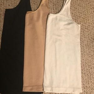 Camis 1 white 1 khaki and 1 Black